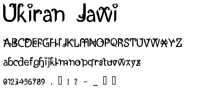 Ukiran Jawi font